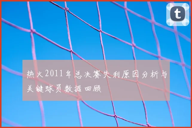 热火2011年总决赛失利原因分析与关键球员数据回顾